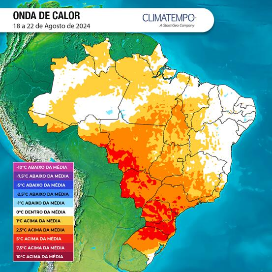 Mapa das condições no Brasil