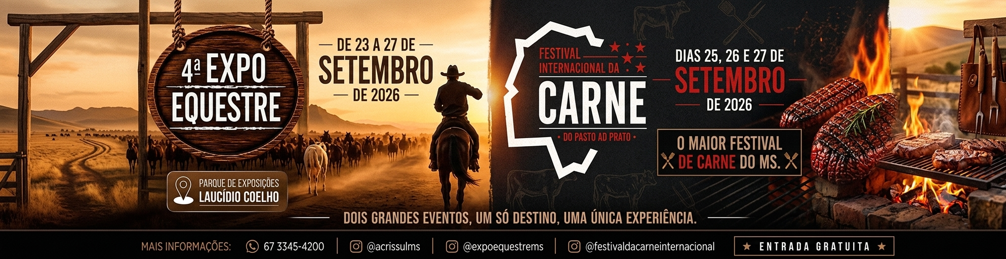 Anúncio no Caderno Agro: Expoequestre e festival da carne 2026